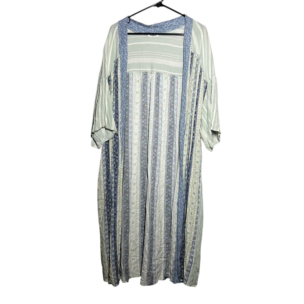 GeeGee Boho Patchwork Duster Kimono Cardigan Ligh… - image 1